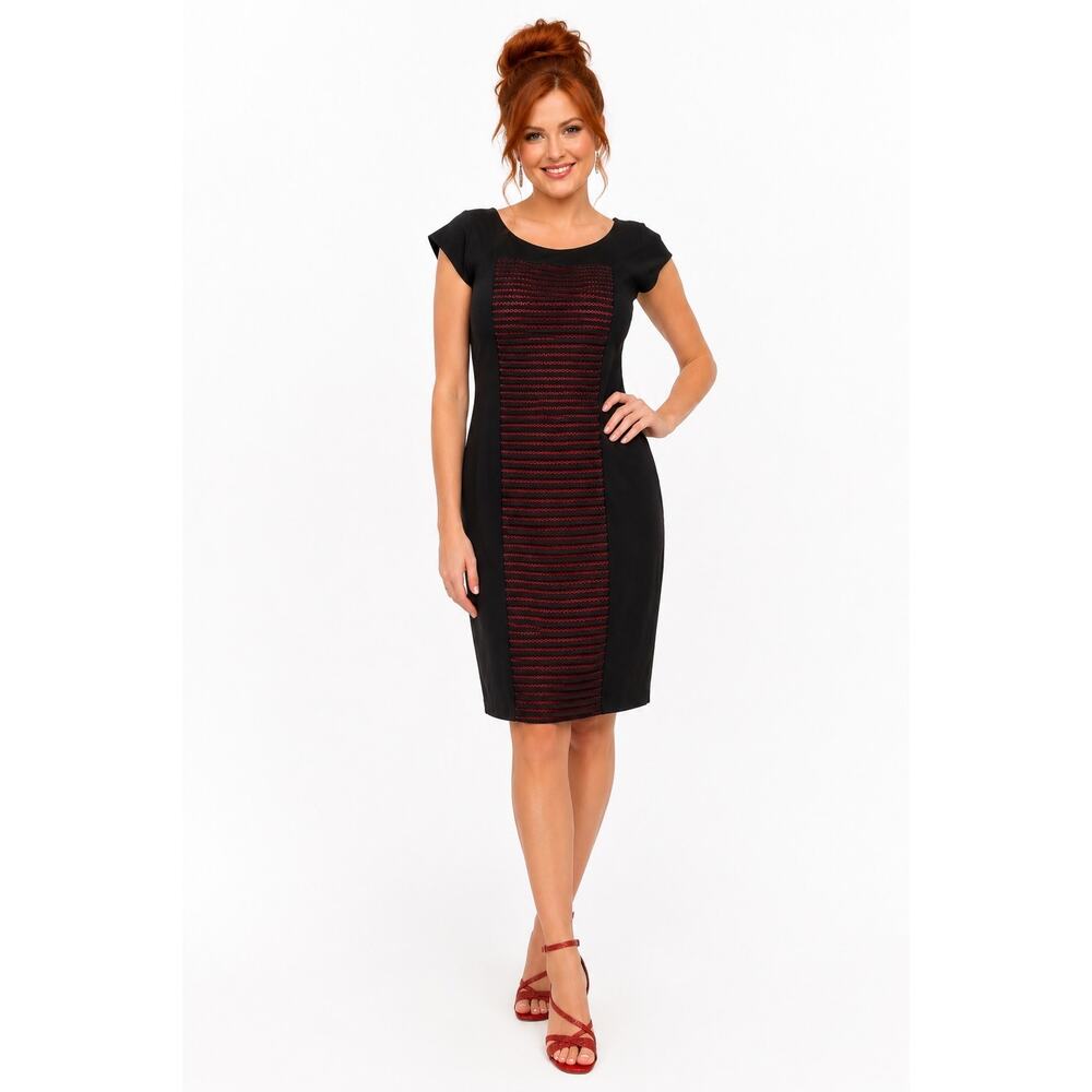 LAFAYETTE 148  New York Black and Red Dress - Size 14